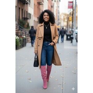 Pink Heeled Boots for Women